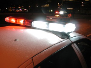 Police Car with Flashing Lights